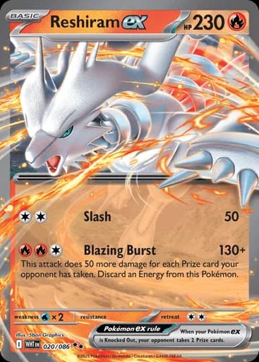 Reshiram ex (WHT 020/086)